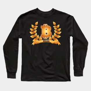 Bitcoin Crypto Logo Long Sleeve T-Shirt